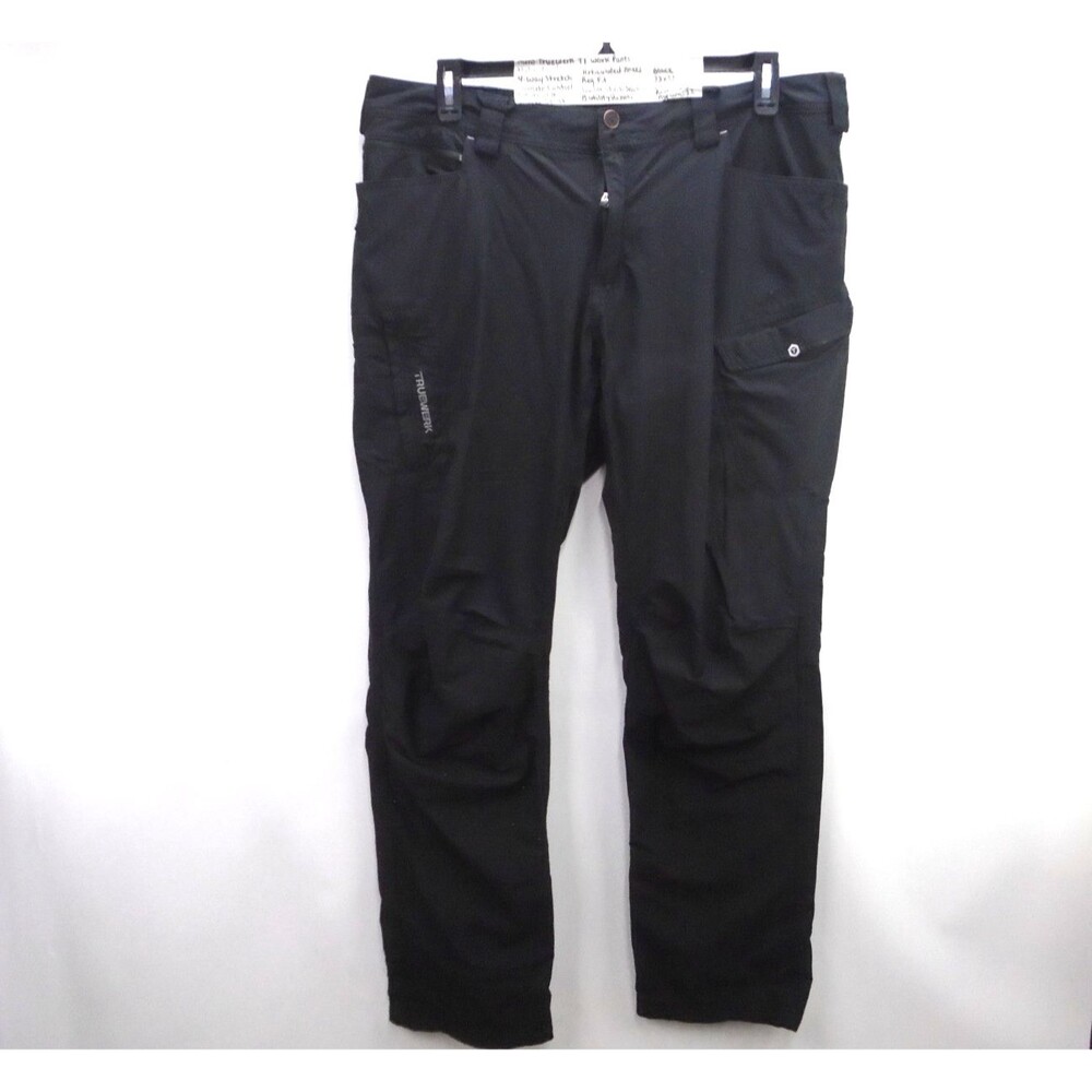 Truewerk T1 WerkPant Mens 38x32 Black Technical Work Pants 4-Way Stretch Nylon